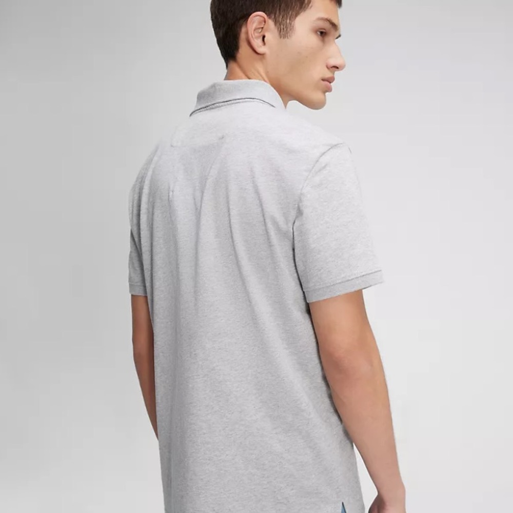 🆕Calvin Klein Smooth Cotton Short Sleeve Polo in Grey Heather• Men’s Size Large - Picture 2 of 7